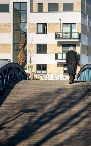 Seniors Sur Chemin Retour Berlin Tegel — Photo