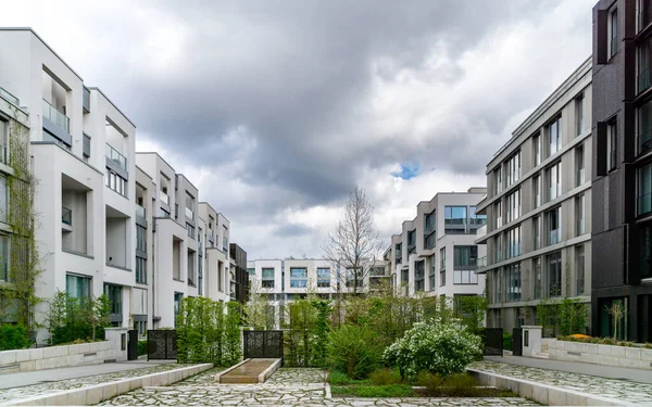 Luxo Imobiliário Caro Uma Nova Área Construção Berlim — Fotografia de Stock