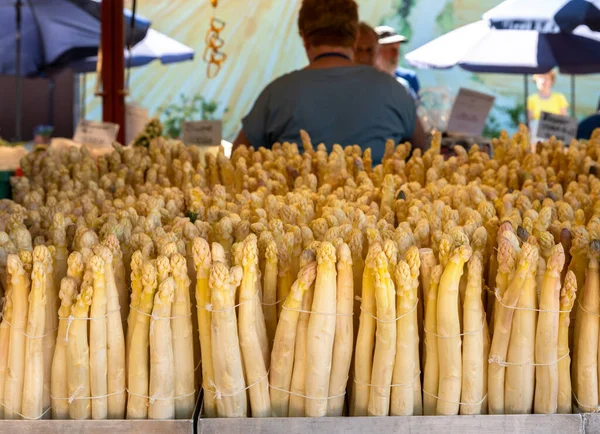 Venta Espárragos Mercado Agricultores — Foto de Stock