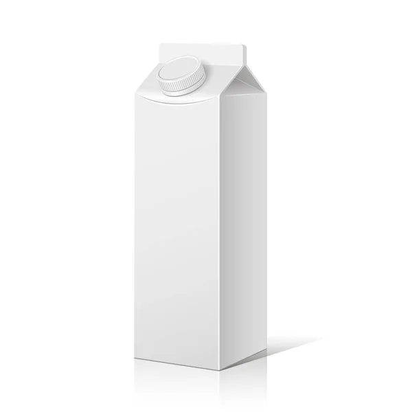 A box of milk on a white, isolated background. Pattern, package. Vector eps10. 스톡 일러스트레이션