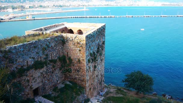 Kizil Kule - Torre Rossa, simbolo di Alanya, Turchia — Video Stock