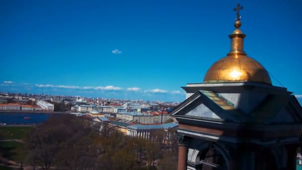 San Petersburgo Ciudad Vieja Visto desde arriba — Vídeo de stock