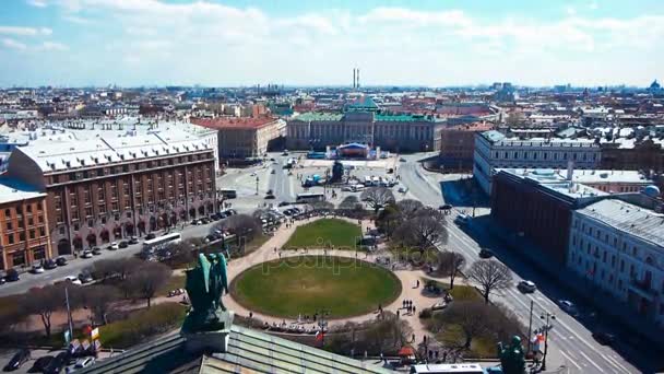 Vieille ville de Saint-Pétersbourg vue d'en haut — Video