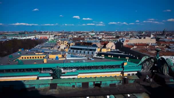 Saint Petersburg gamla staden sedd från ovan — Stockvideo
