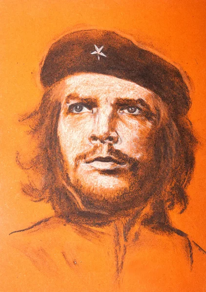 Ernesto Che Guevara. Retrato desenhado à mão — Fotografia de Stock