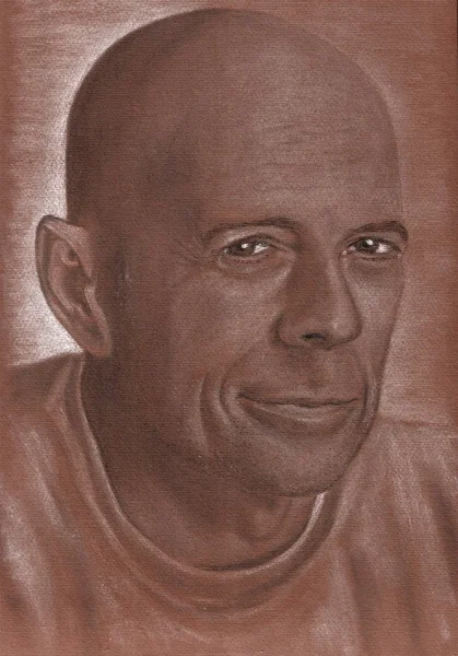 Umělecký portrét talentovaný herec Bruce Willis — Stock fotografie
