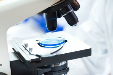 Bir laboratuvar modern mikroskop.