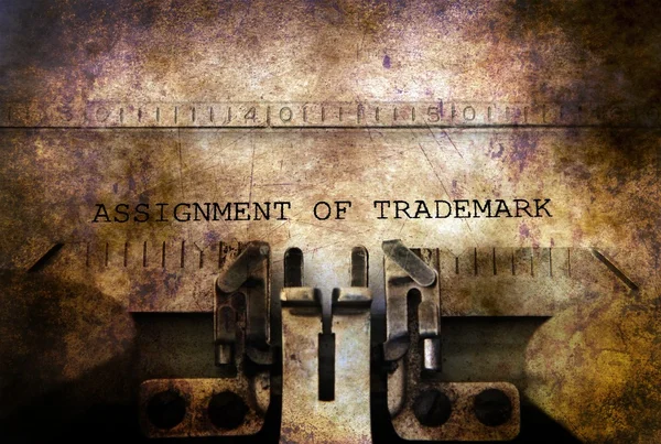 Assignment of trademark grunge concept — Stock Photo, Image