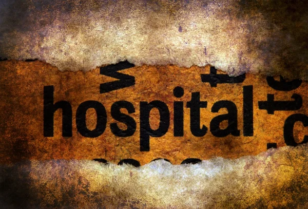 Νοσοκομείο κείμενο σε φόντο grunge — Φωτογραφία Αρχείου