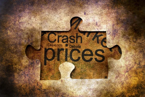 Crash prezzi puzzle grunge concetto — Foto Stock