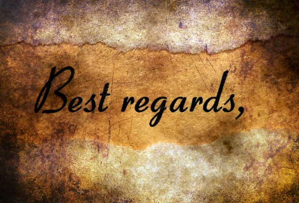 Best regards text on grunge background — Stock Photo, Image