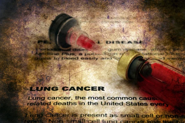 Lung cancer grunge concept — Stock Photo, Image