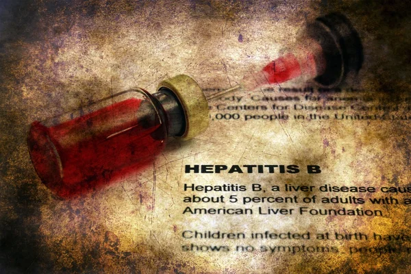 Concepto de grunge de hepatitis B — Foto de Stock