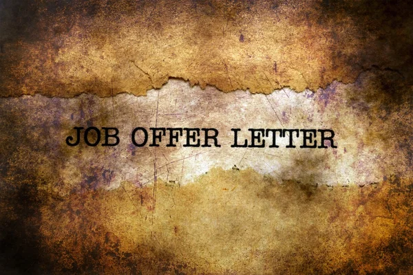 Job offer letter grunge concept — Stock Photo, Image