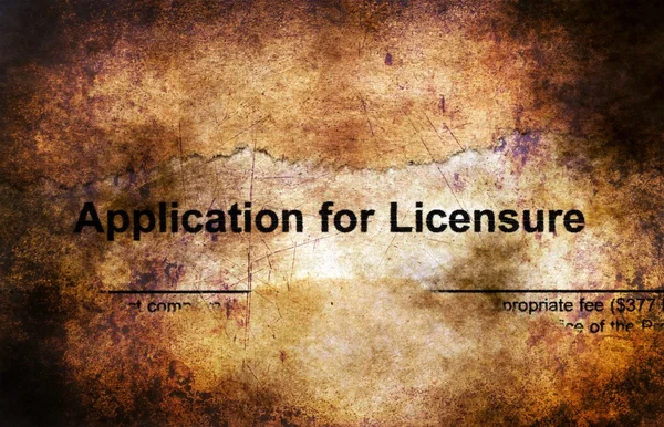 Заявка на лицензирование гранж-концепции — стоковое фото