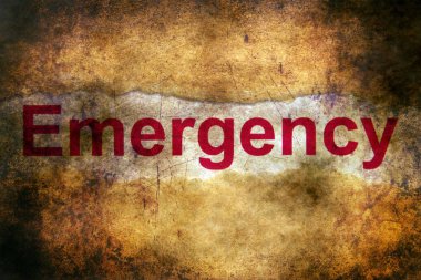 Grunge arka plan üzerinde acil metin