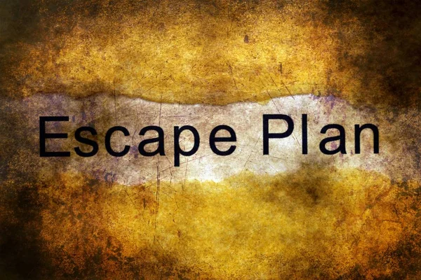 Escape plan grunge concept — Stock Photo, Image
