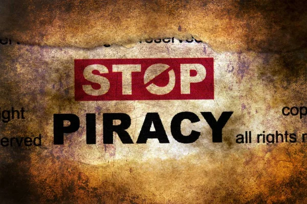 Stop piracy grunge concept — Stock Photo, Image