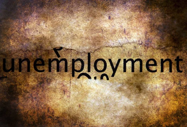 Unemployment text grunge concept — Stock Photo, Image