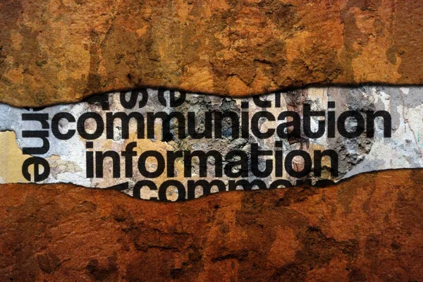 Texte de communication sur le mur — Photo