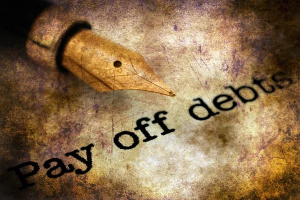 Оплата долгов гранж концепция — стоковое фото