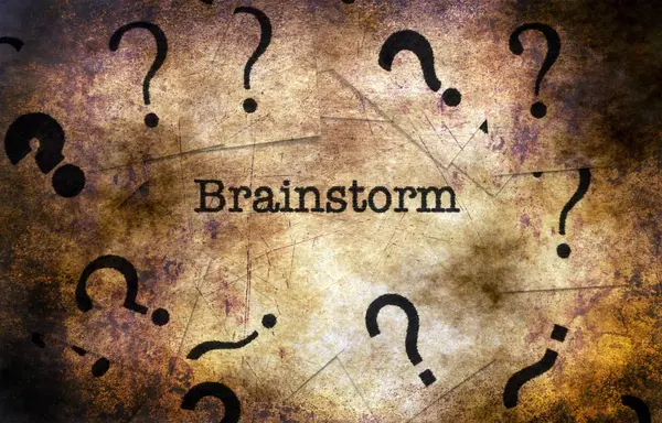 Brainstorm conceito grunge texto — Fotografia de Stock