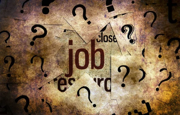 Job und Fragezeichen — Stockfoto