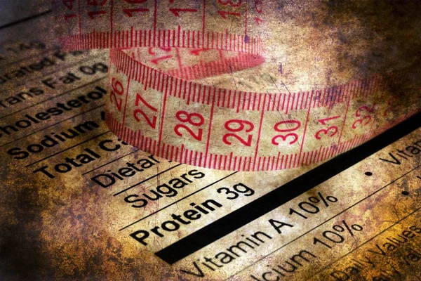 栄養事実と対策テープ グランジ コンセプト — ストック写真