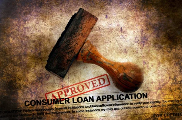 Loan application - approved grunge concept — Stock Photo, Image