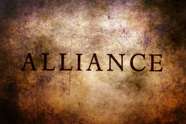 Alliance text grunge koncept — Stockfoto