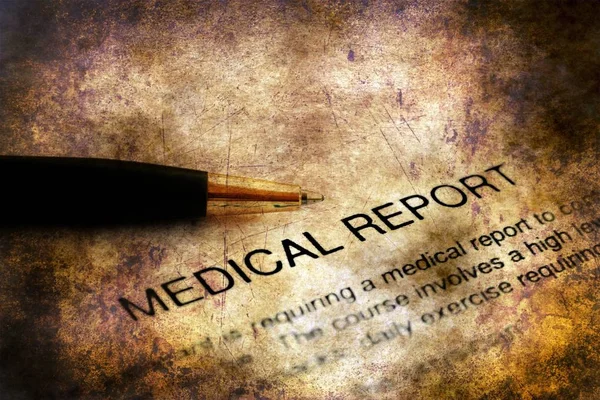 Medicinsk rapport grunge koncept — Stockfoto