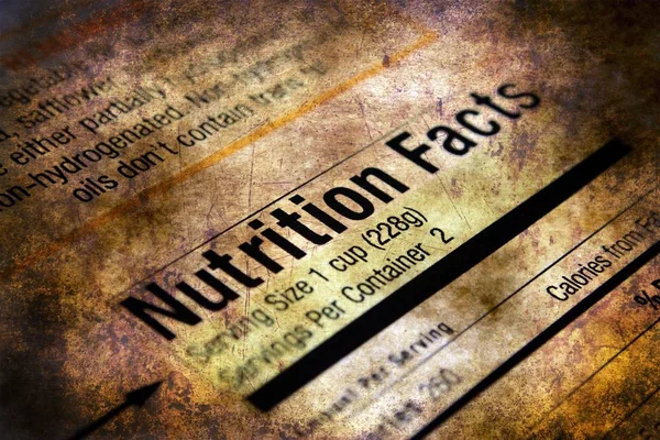 Nutrition facts grunge concept — Stock Photo, Image