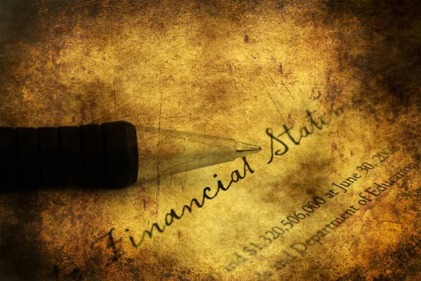 Financial statement grunge concept — Stock Photo, Image