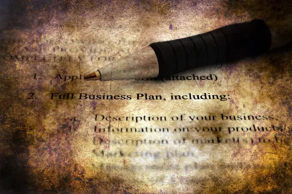 Business plan grunge concept — Stock Photo, Image