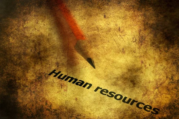 Menselijke hulpbronnen grunge concept — Stockfoto