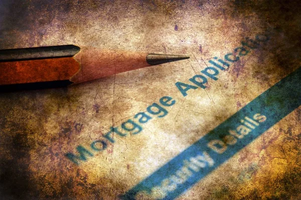 Koncepcja nieczysty aplikacji hipotecznych — Zdjęcie stockowe