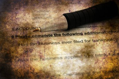 Anket formu grunge konsepti