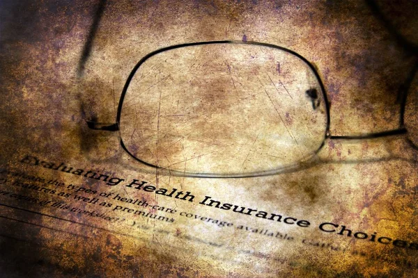 Health insurance vorm grunge concept — Stockfoto