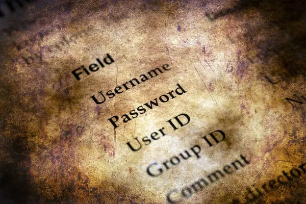 Концепція " Ім'я користувача і пароль " — стокове фото