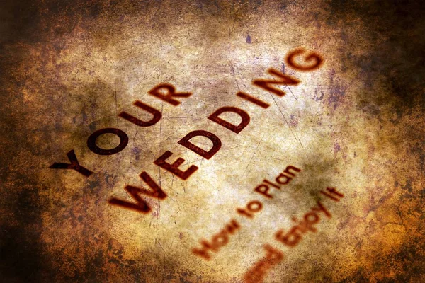 Wedding plan grunge concept — Stock Photo, Image