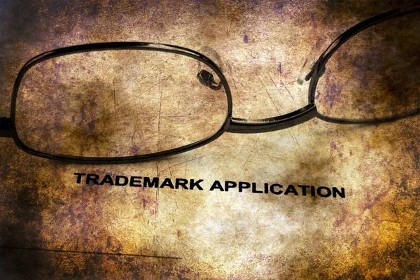 Konsep Glasses Trademark Grunge — Stok Foto