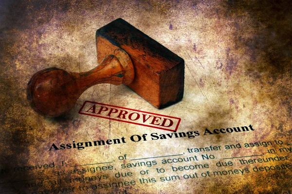 Assignment of savings account approved — Stock Photo, Image