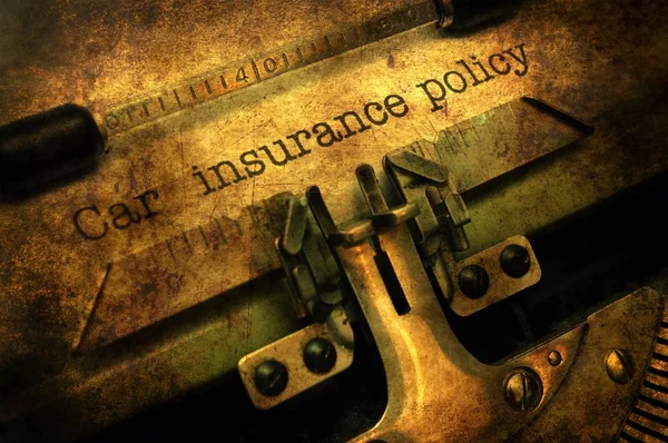 Car insurance policy grunge concept — Stock Photo, Image