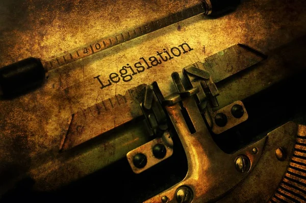 Legislation letter on typewriter — Stock Photo, Image