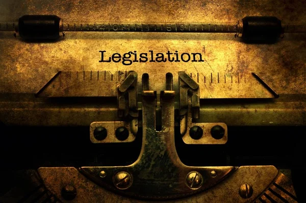 Legislation letter on typewriter — Stock Photo, Image