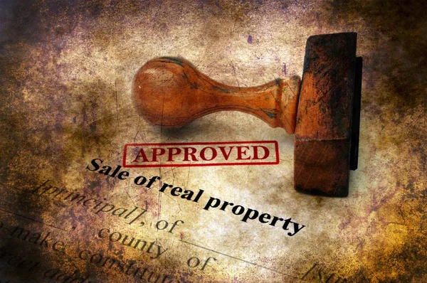 Sale of real property concept approved — Stock Photo, Image