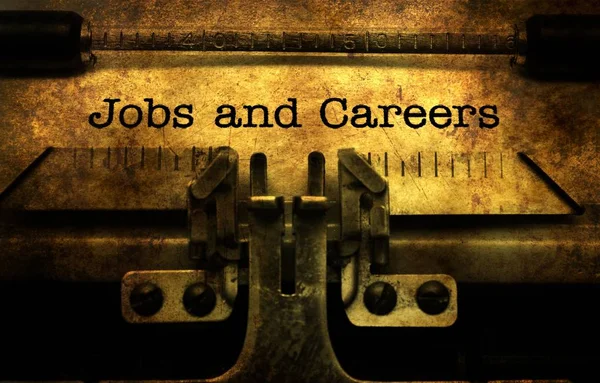 Jobs und Karriere Text auf Schreibmaschine — Stockfoto