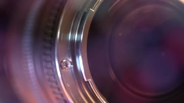 Camera lens close up — Stock Video