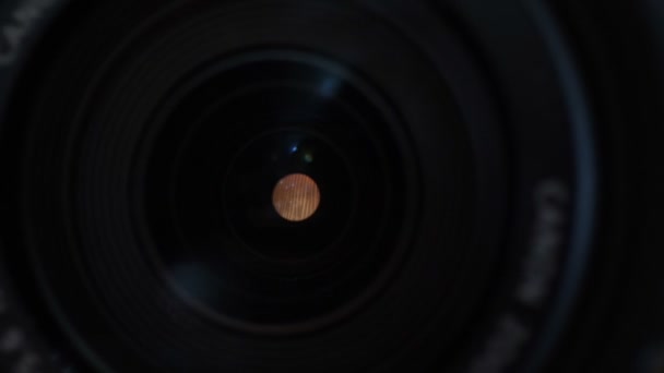 Camera Lens Close — Stock Video
