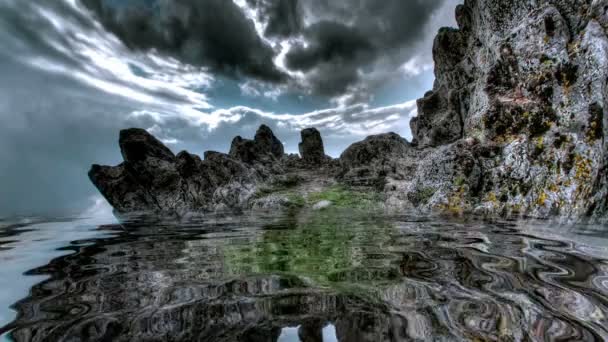 Increíbles Montañas Reflejadas Agua — Vídeos de Stock